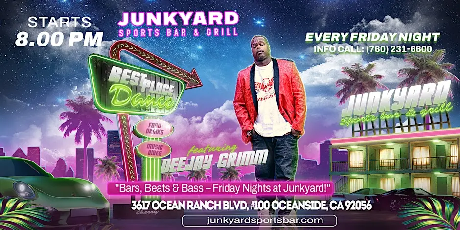 Poster for Friday Night Fever - Junkyard Sports Bar & Grill